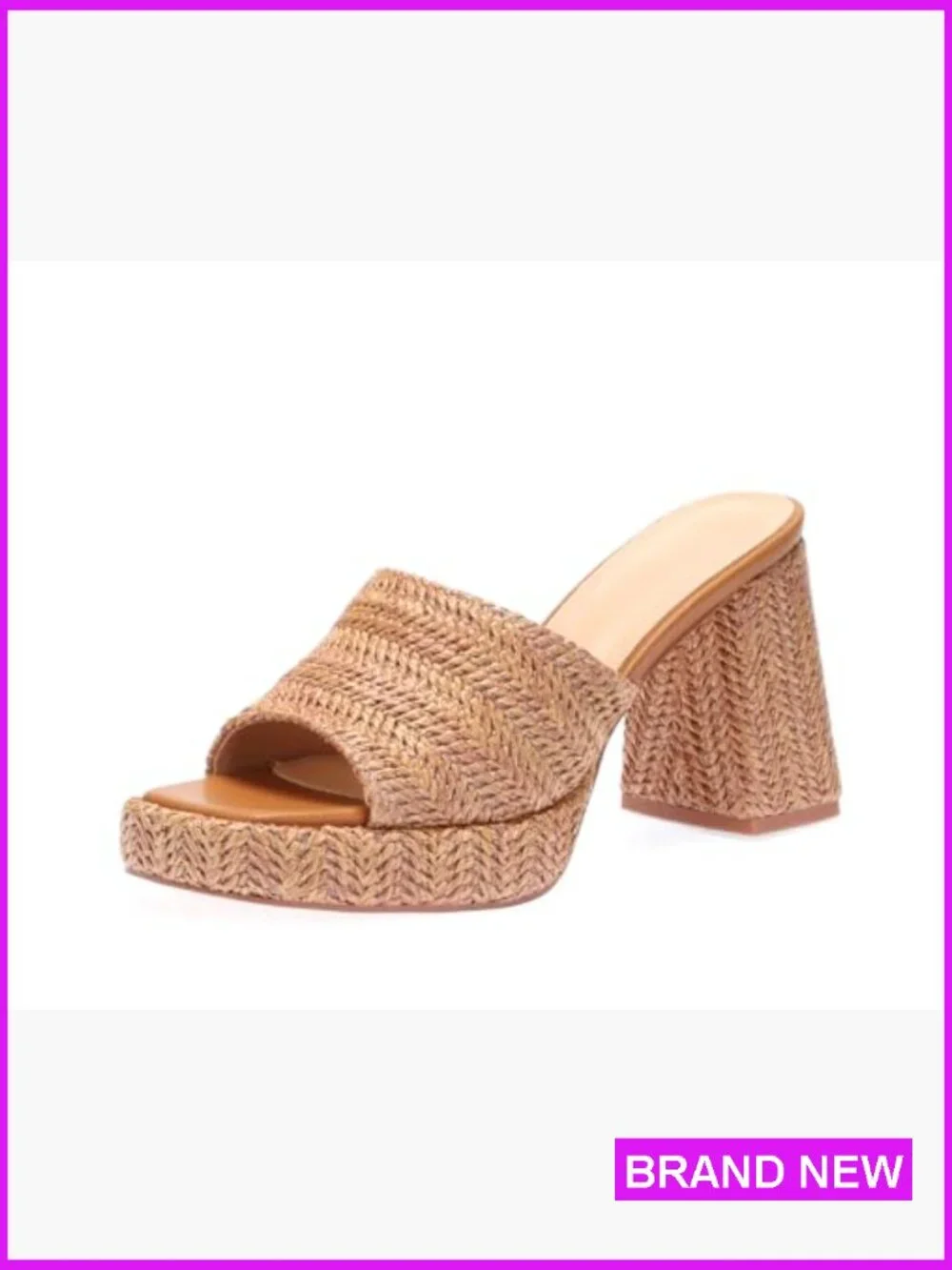Platform Wedge Slip On Sandals Chunky High Heel Open Toe Summer Beach Boho